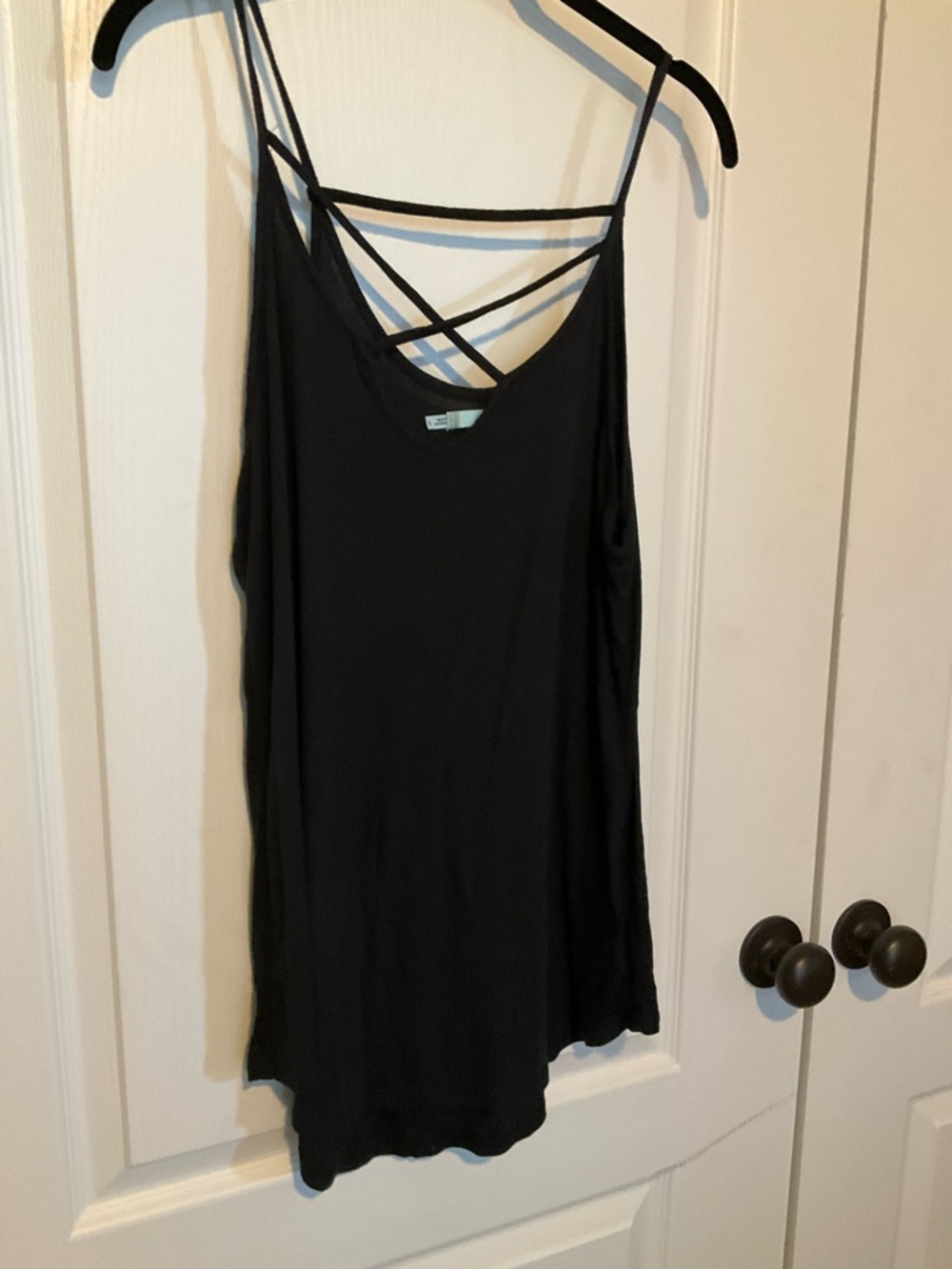 Maurices Black Strappy Crisscross Tank Top